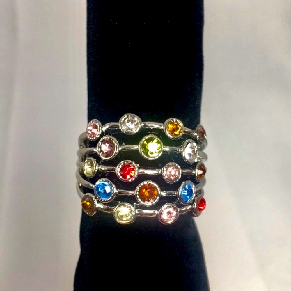 ❤️Stunning Multicolor Gemstone Ring - Picture 6 of 7